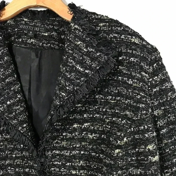 Lafayette 148 New York Tweed Jacket Wool Blend - Picture 3 of 9